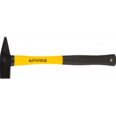Молоток STAYER 20027-05 "STANDARD" слесарный кованый с двухкомпонентной фиберглассовой ручкой, 0,5кг 